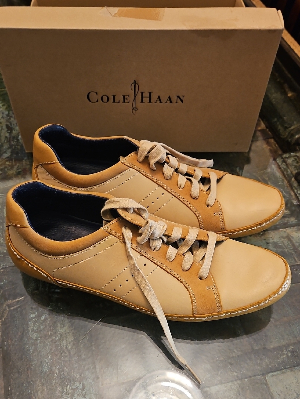 Cole Haan Men's Tan and Light Brown Leather Sneakers